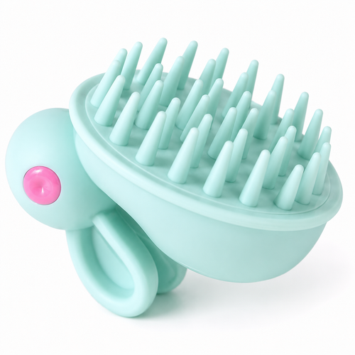 Soft Rubber Shampoo Brush for Kids' Scalp Massage