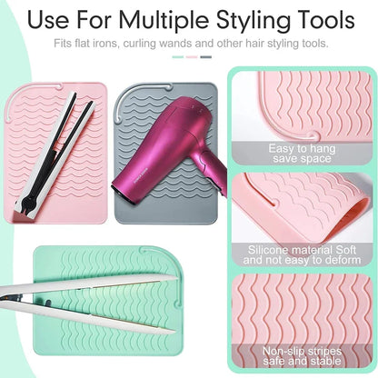 Silicone Heat Resistant Mat for Hair Straighteners & Curling Irons
