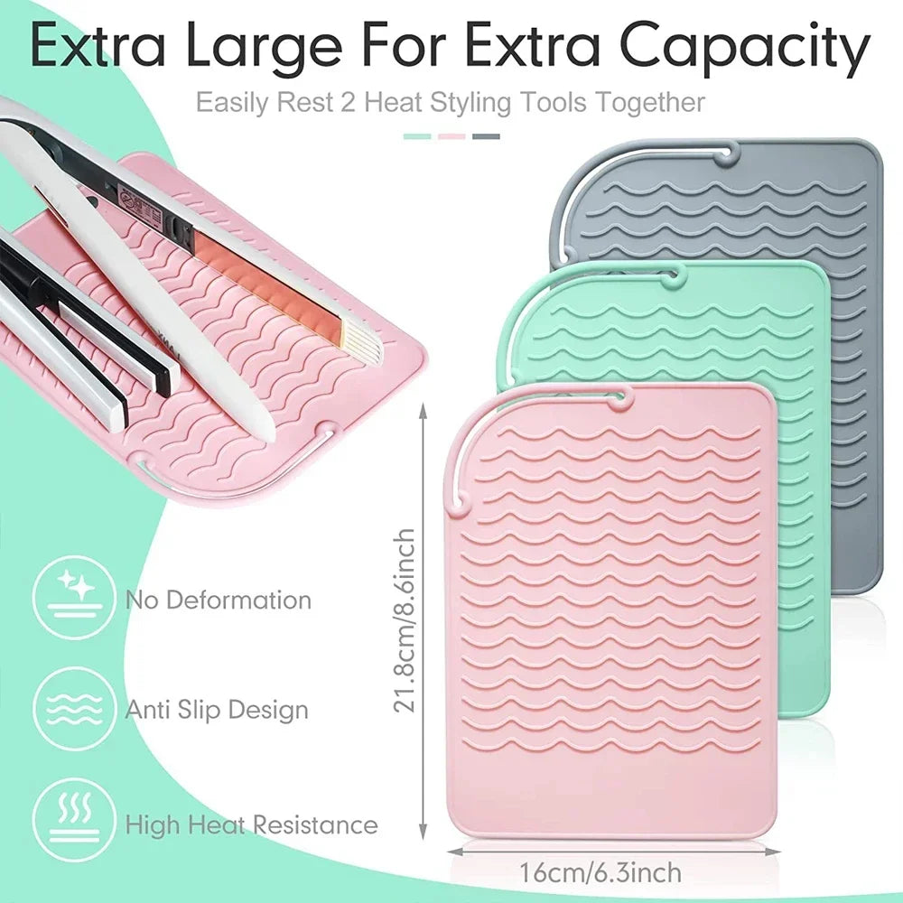 Silicone Heat Resistant Mat for Hair Straighteners & Curling Irons